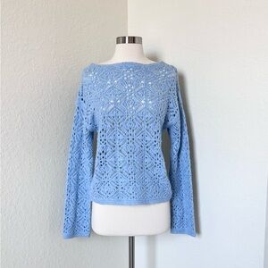 Universal Boat Neck Openwork Pullover Sweater